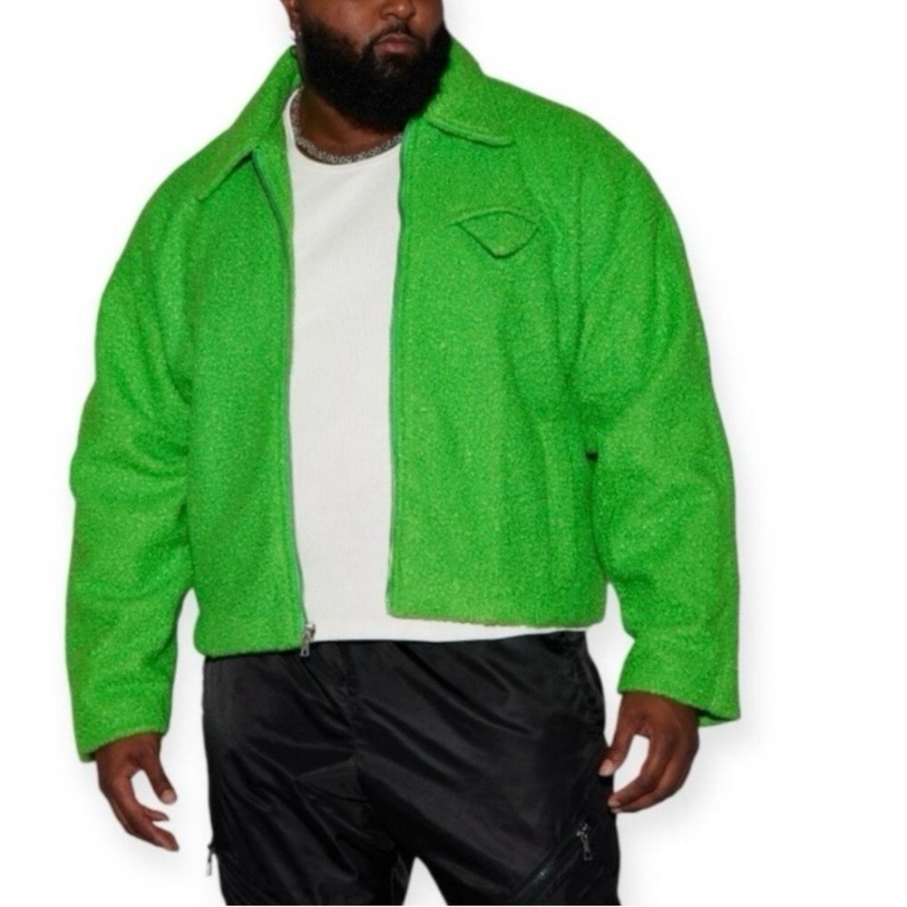 Men’s Madrona Long Sleeve Drive Zip Front Cropped Green Jacket Size XXXL